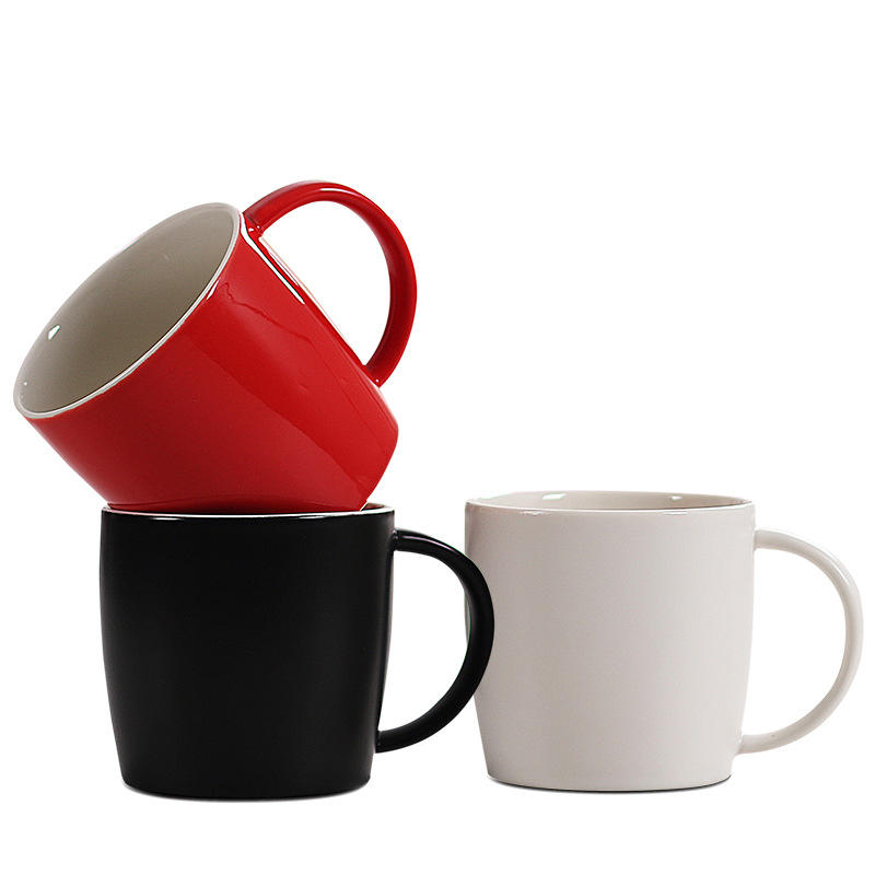 Barrel Shaped 16oz Etched Custom Branded Ceramic Coffee Mug